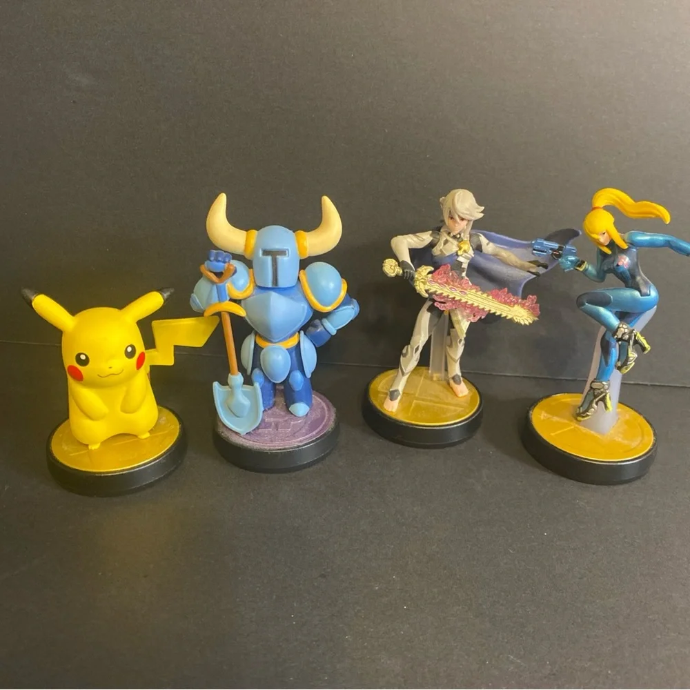 Nintendo Amiibo Figure Lot (4)‎ Shovel Knight Corrin Player 2 Zero Suit Seamus +